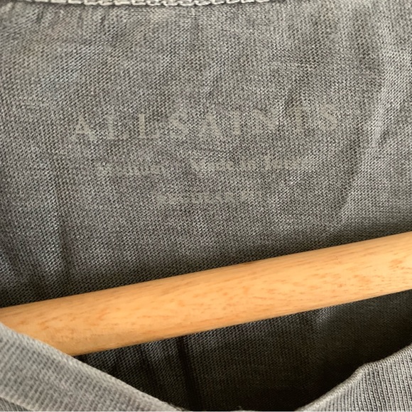 All Saints Ombré Grey Short Sleeve T Shirt Mens Size Medium - Picture 6 of 8